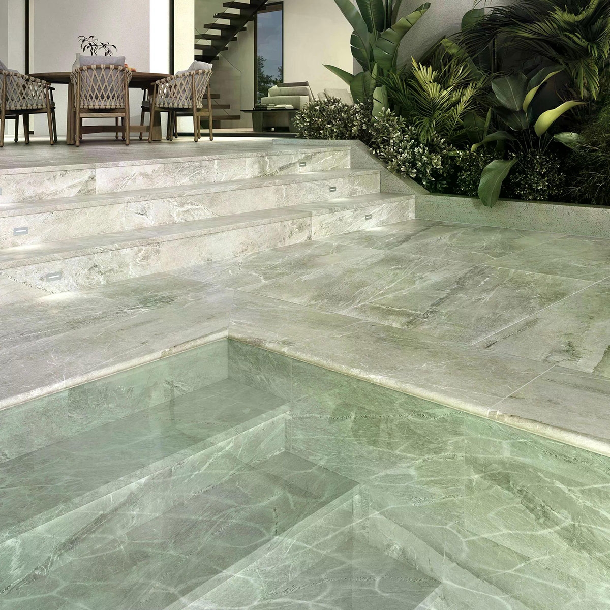 Exterior com pavimento antiderrapante Imperial Arian 60x120