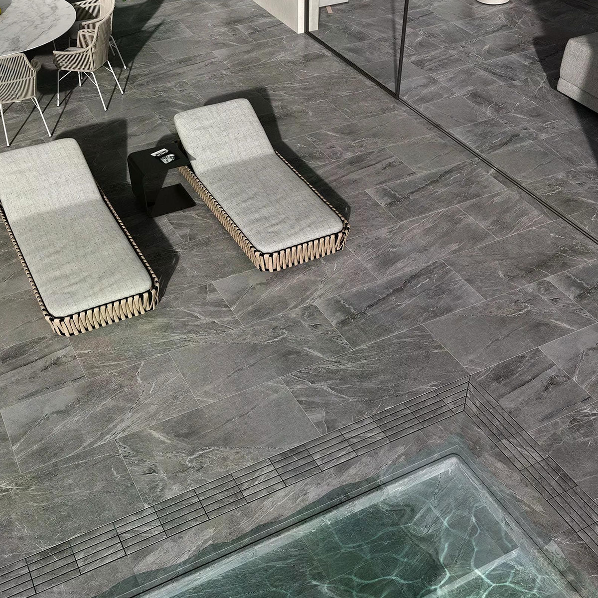 Exterior with Imperial Ash Non-slip pavement 60x120 (Box 1.44m2)