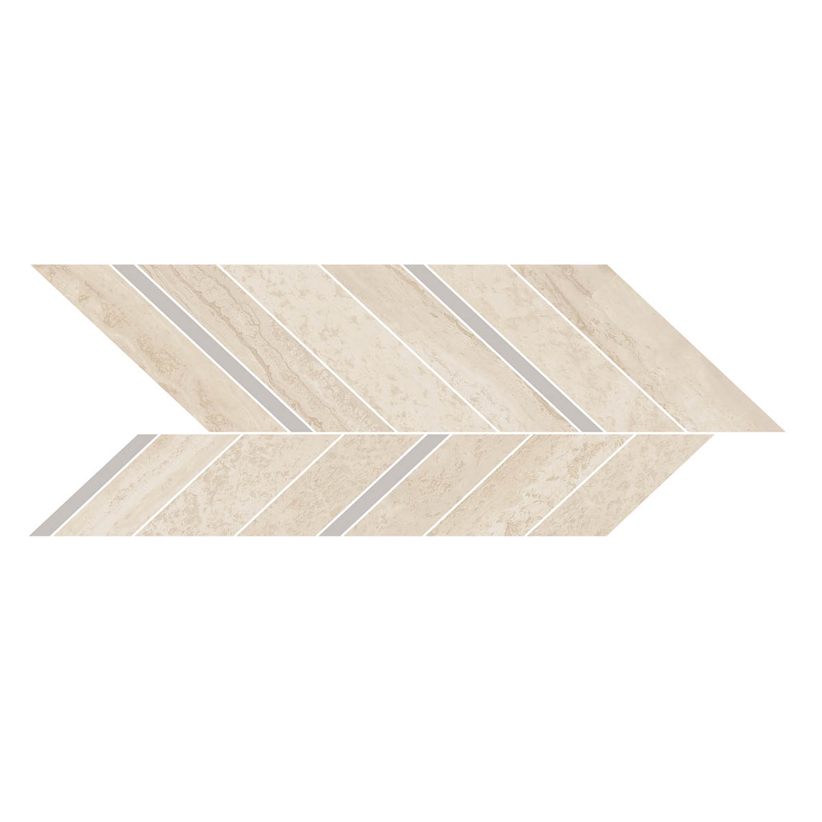 Mosaico Freccia Travertino Navona 19.8x52.1 (Caja 0.47 m2)