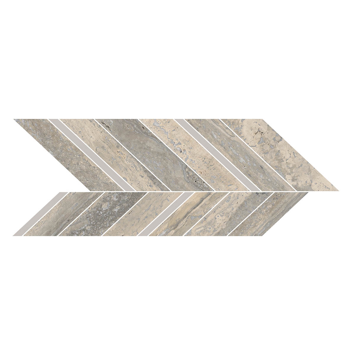 Freccia Travertine Silver Mosaic 19.8x52.1 (Box 0.47 m2)