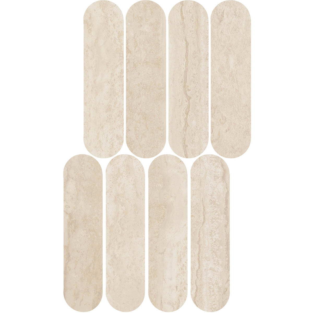 Ovale Lux Travertin Navona Mosaic 20x36,5 (Boîte 0,29 m2)