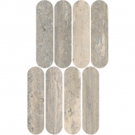 Ovale Lux Travertino Silver Mosaic 20x36,5 (Caixa 0,29 m2)