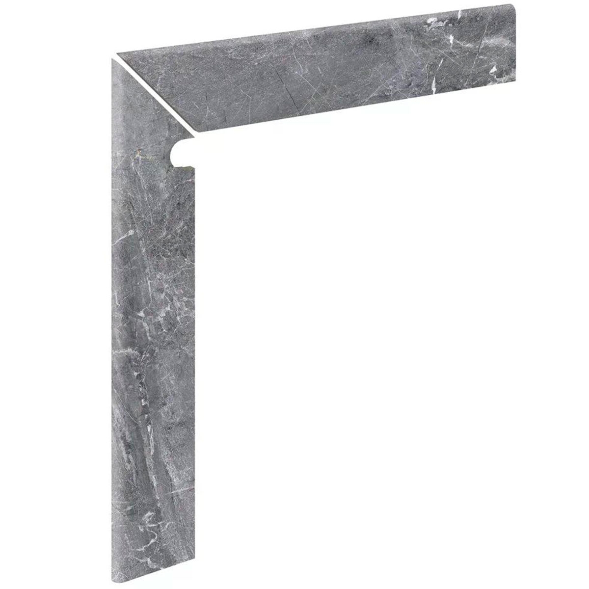 Zanquín Ingletado ML Izquierda Imperial Ceniza 59.6x59.6 (Caja 9 sets)