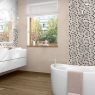 Bathroom with AT Murano Relief Beige coating 33.3x55