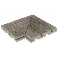 Ángulo Rejilla Izda/Dcha Imperial Moca Antideslizante 33x33 (Set 2 piezas)