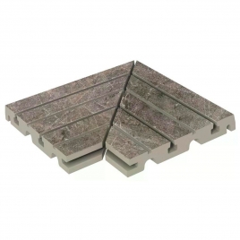 Links/Rechts Rasterwinkel Imperial Mocha rutschfest 33x33 (Set 2 Teile)