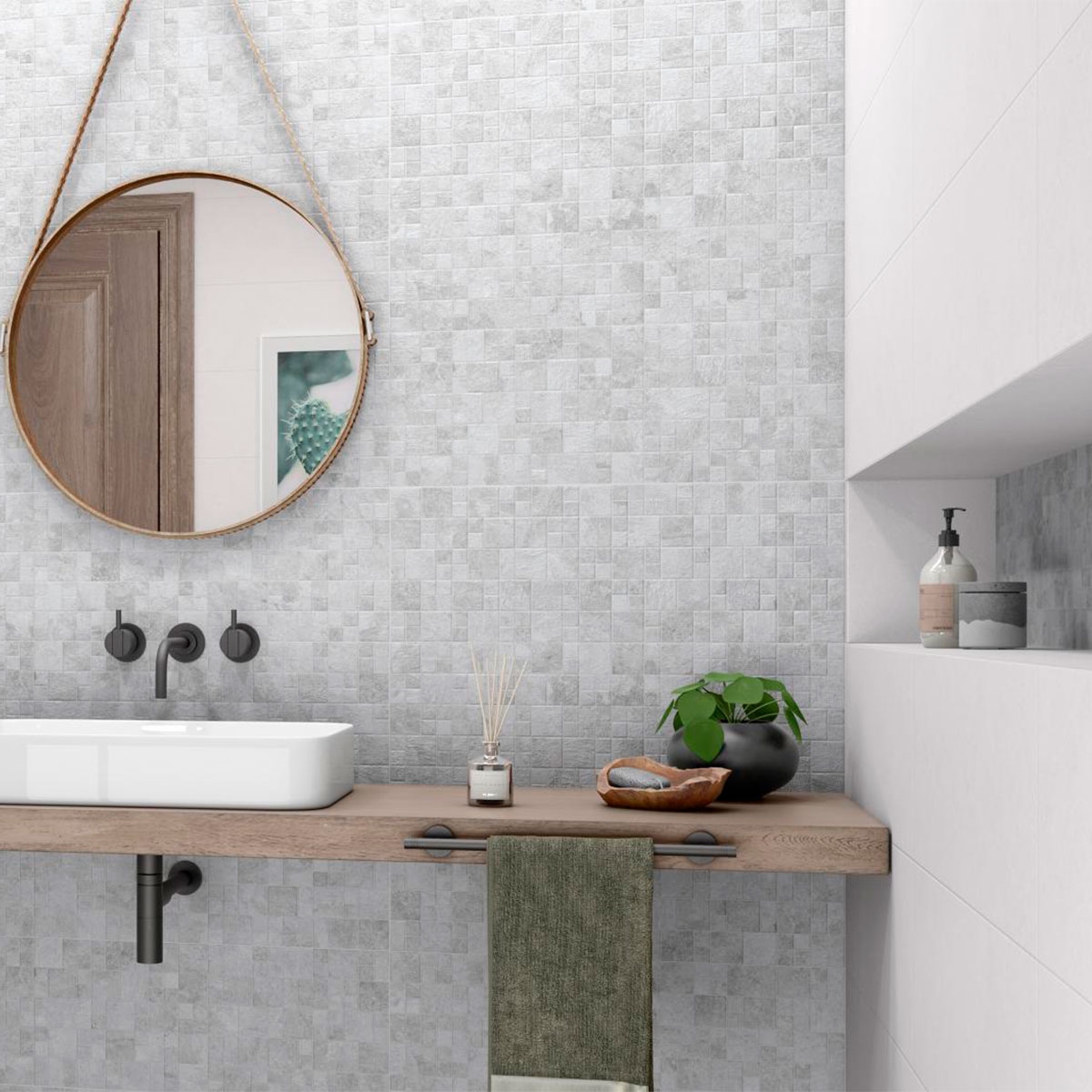 Baño con AT Thule Blanco 25x70