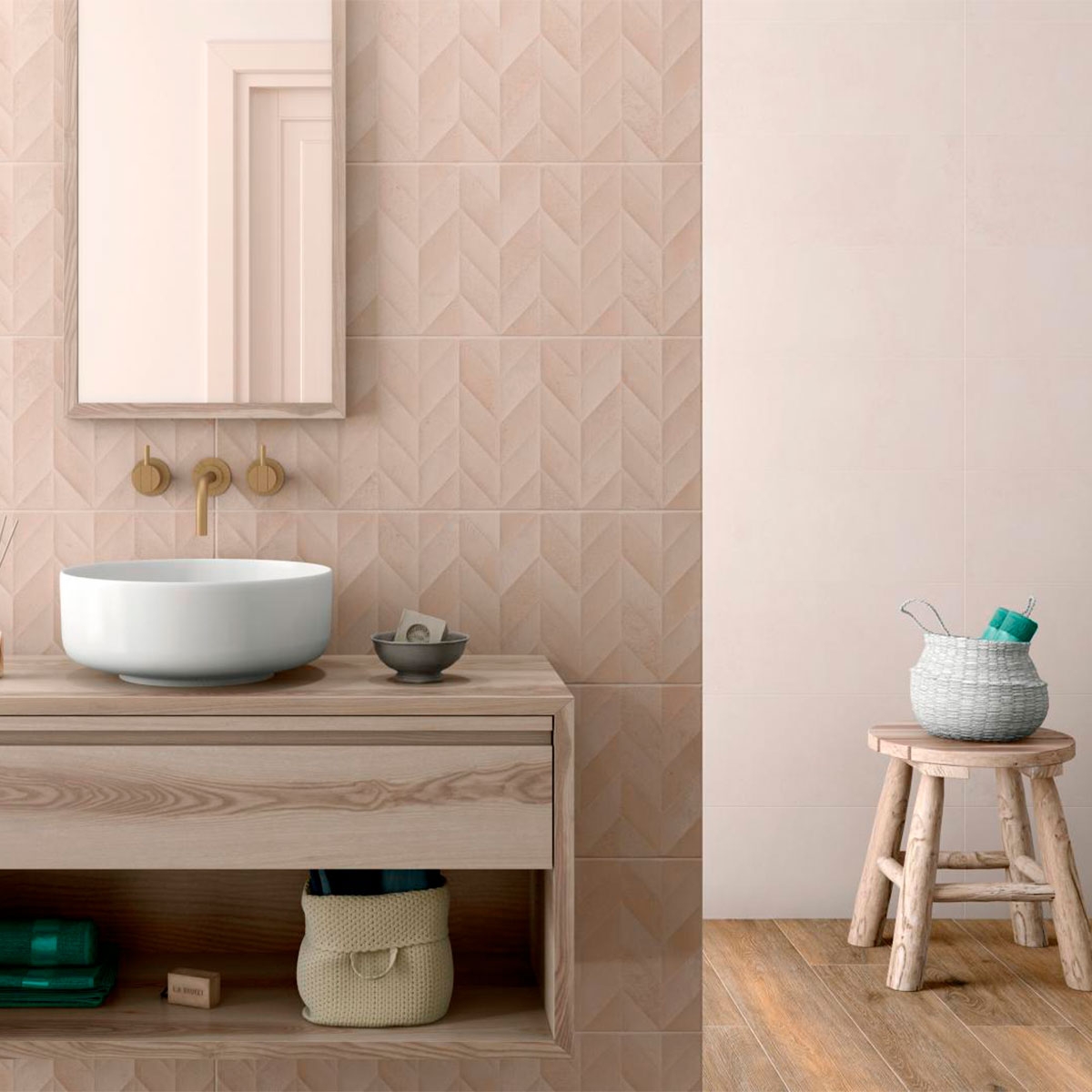 Baño con revestimiento AT Tiad Neutro 25x70