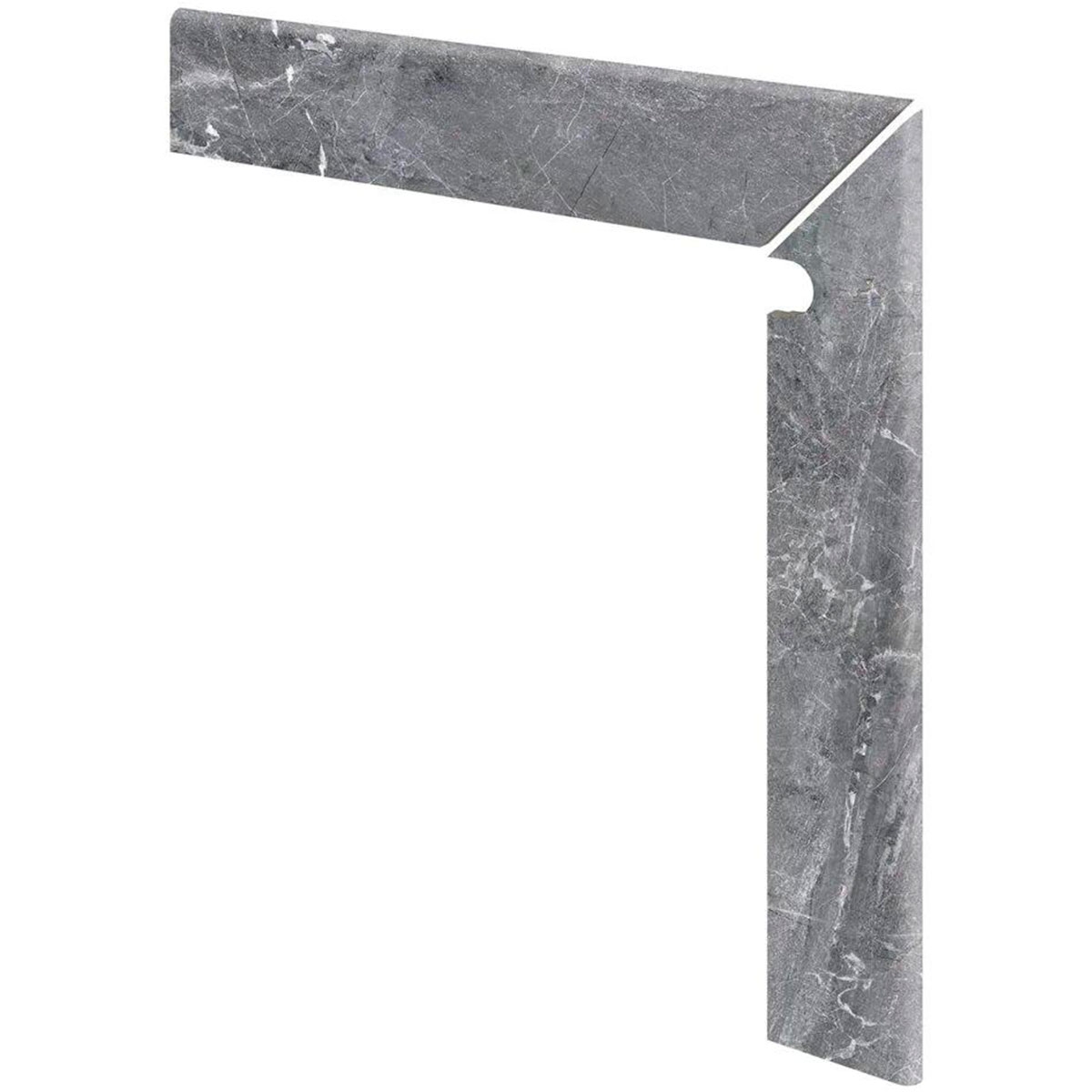 Zanquín Ingletado ML Derecha Imperial Ceniza 59.6x59.6 (Caja 9 sets)