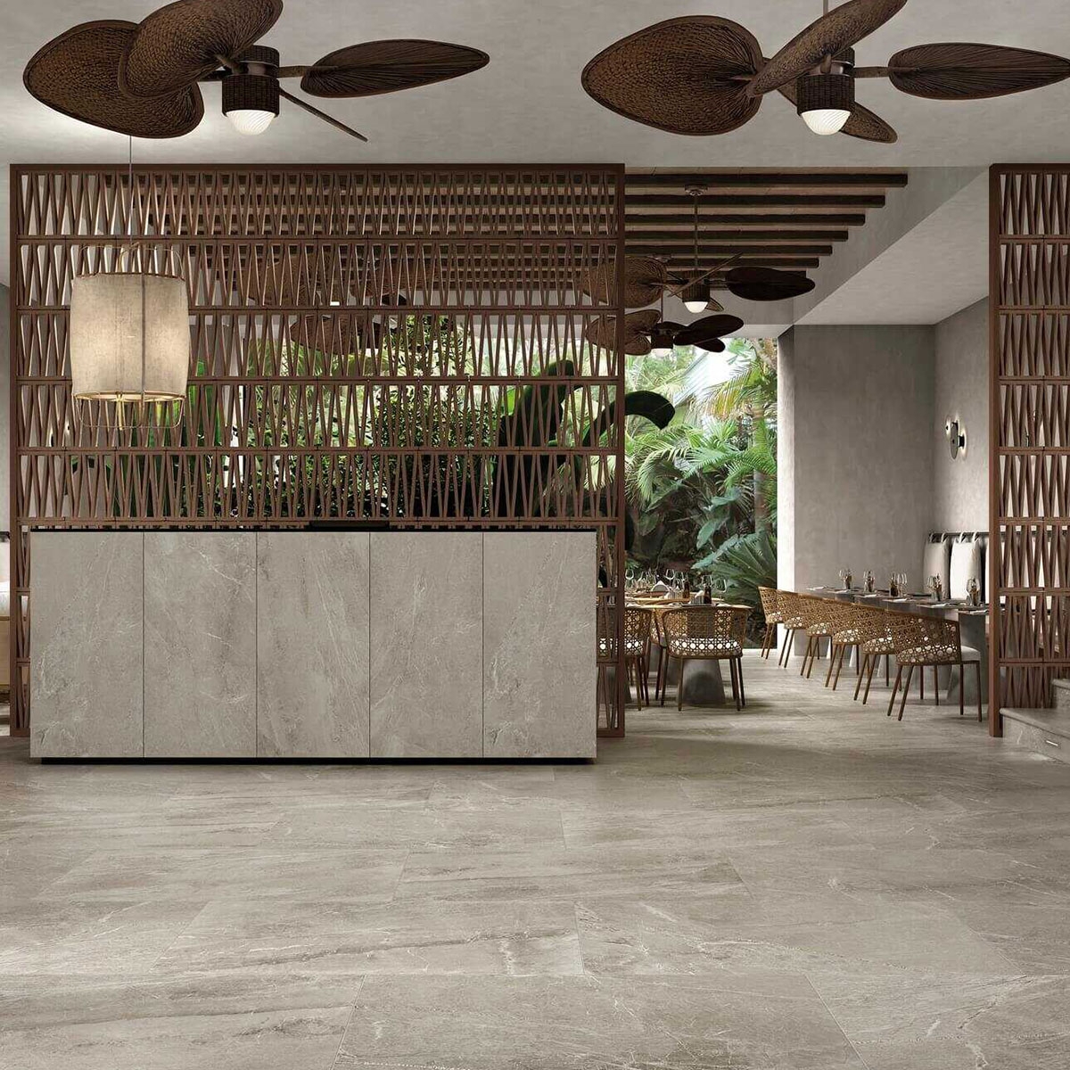 Intérieur avec sols et revêtements ariens impériaux 60x120