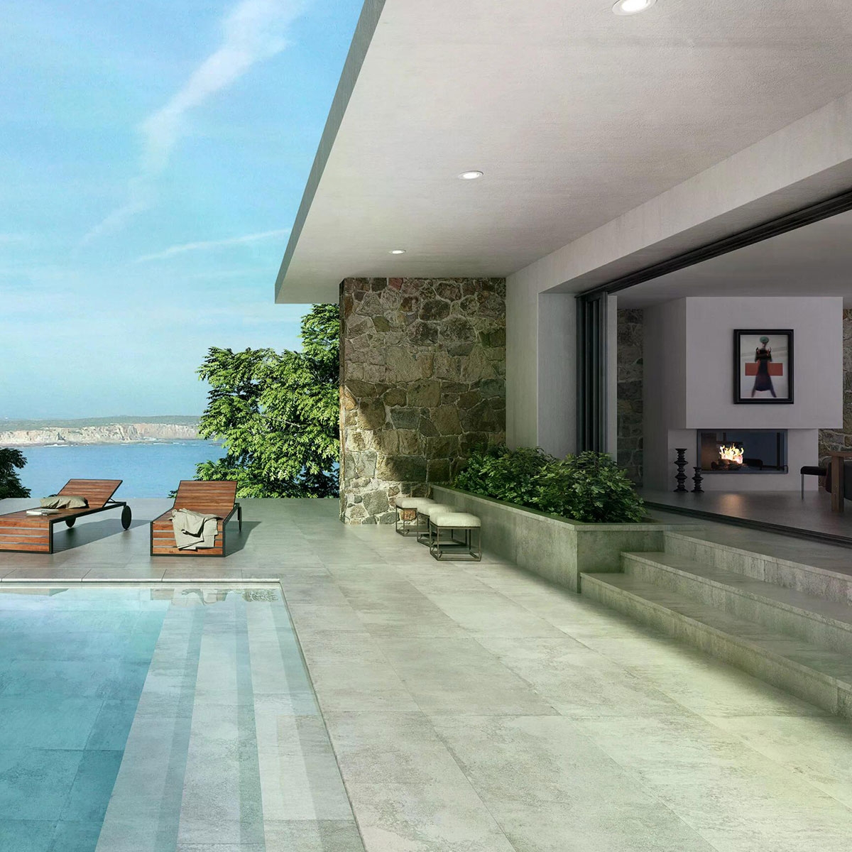 Exterior with Ópera Light Non-slip flooring 60x120