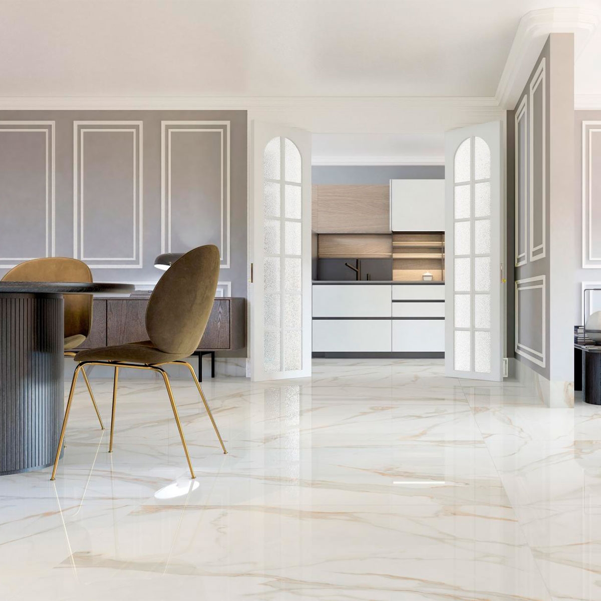 Intérieur avec revêtement Calacata Gold Polished 60x120