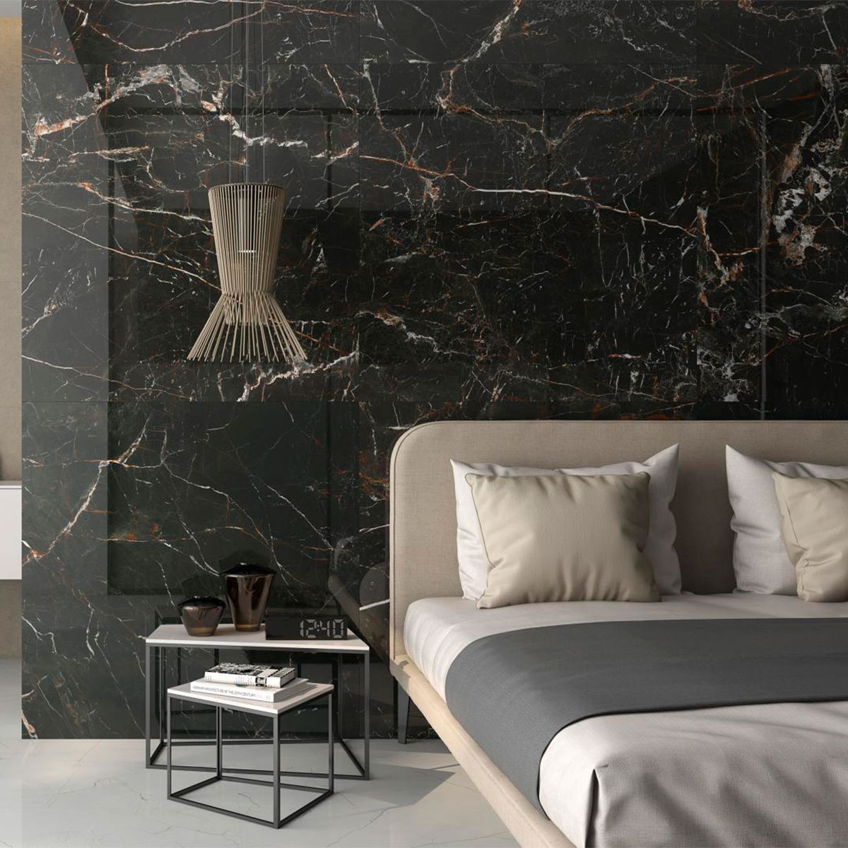 Interior con revestimiento CR Lux Laurants Brown 120x120