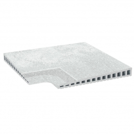 Opera Silver Überlaufwinkel rutschfest 31x31 (Box 1 Stück)