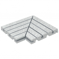 Links/Rechts Kühlergrill Winkel Opera Silber rutschfest 33x33 (Set 2 Teile)