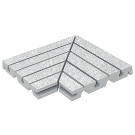 Links/Rechts Kühlergrill Winkel Opera Silber rutschfest 33x33 (Set 2 Teile)