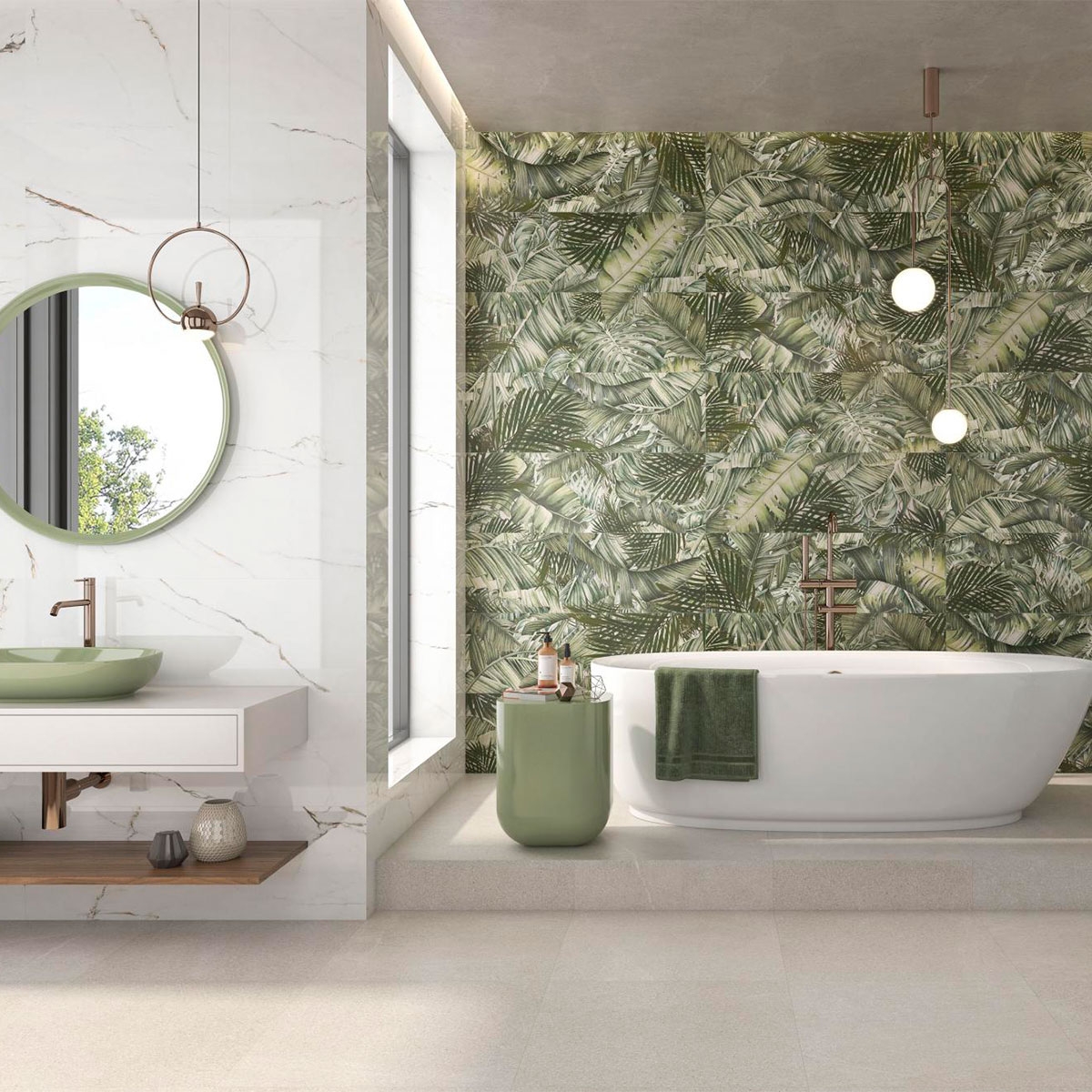 Baño con revestimiento CR Torano Mate 33.3x100