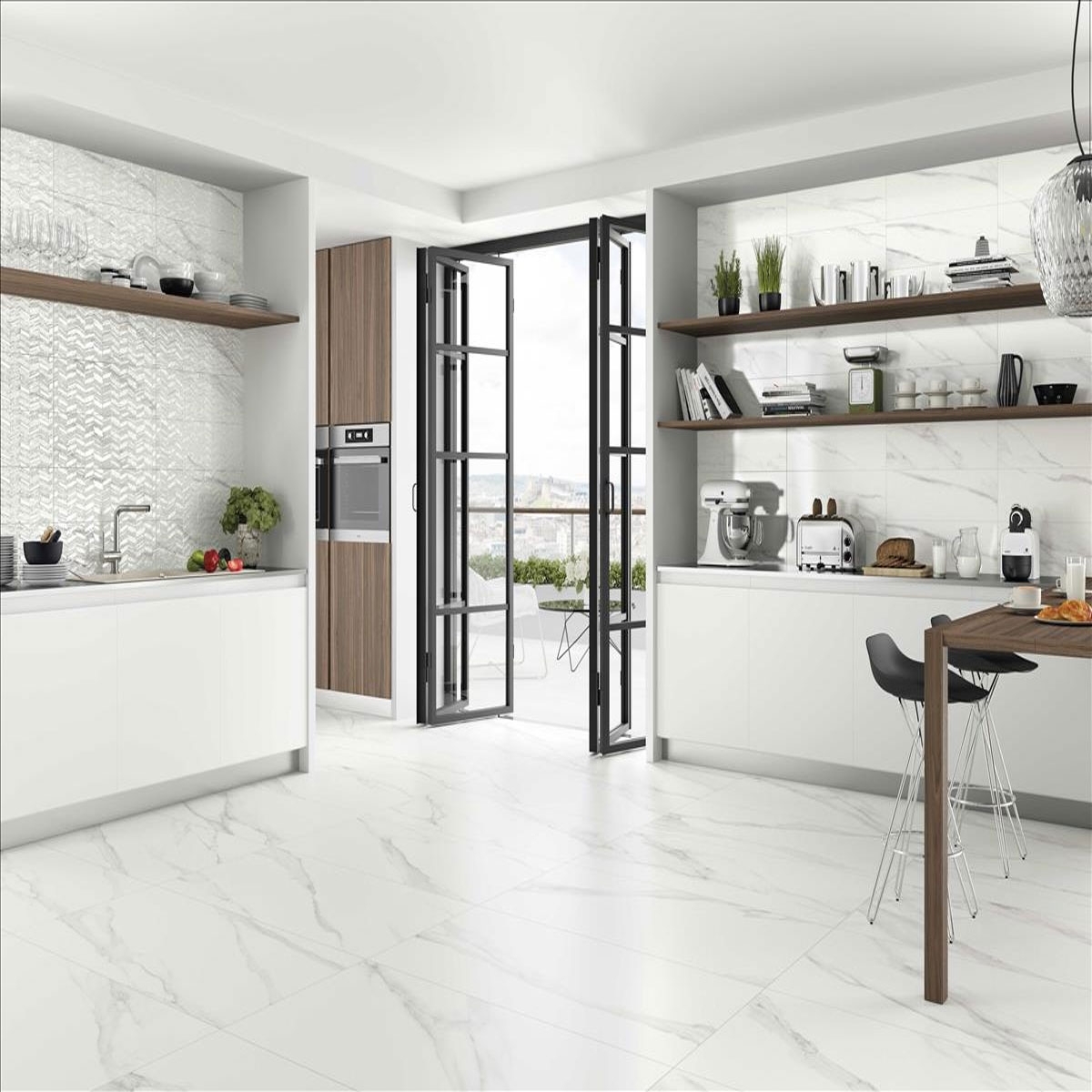 Kitchen with Duomo White Coating 20x60