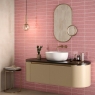 Bathroom with Eleganza Matte Beige Coating 60x60
