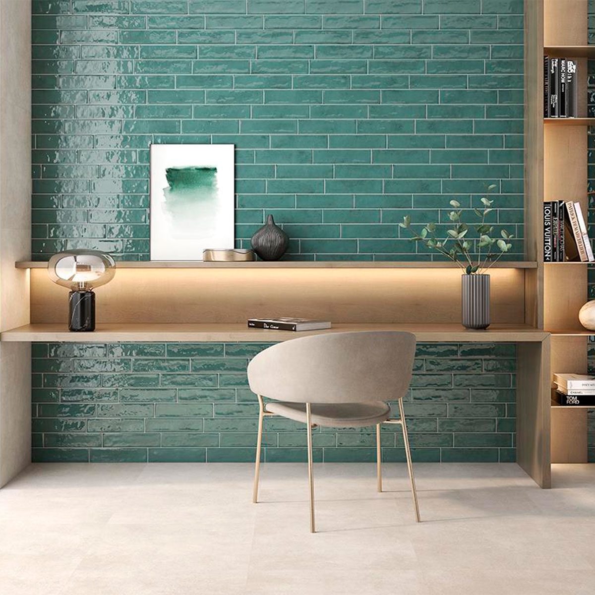 Habitación con pavimento Eleganza Beige Mate 60x60