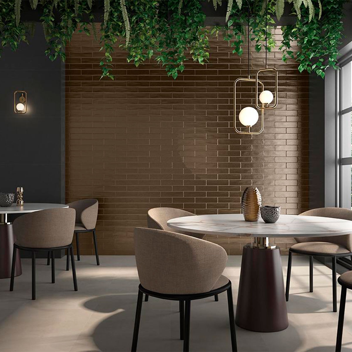 Interior com pavimento Eleganza Matte Beige 60x60 (Caixa 1,44m2)