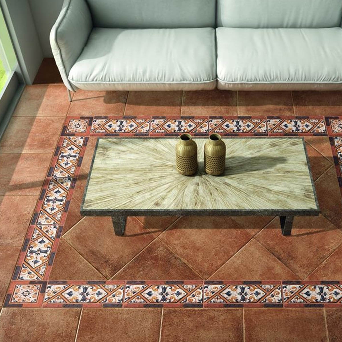 Interior with Olba Cotto Pavement 33.3x33.3