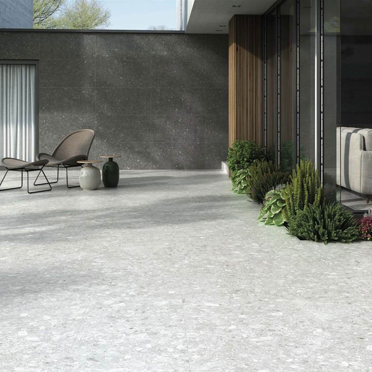 Exterior with Plus Rockart Pearl Non-slip Pavement 60x60