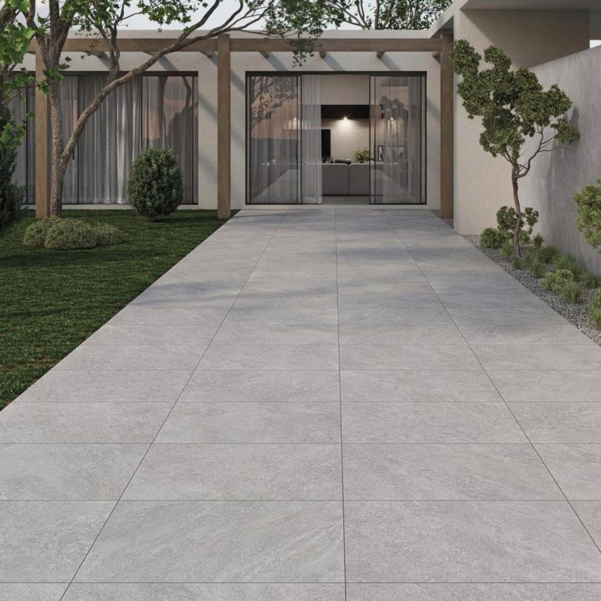 Exterior with Rootlate Pearl Non-Slip Coating 30x60