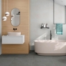 Bathroom with flooring ES Omnia Argent 60x60