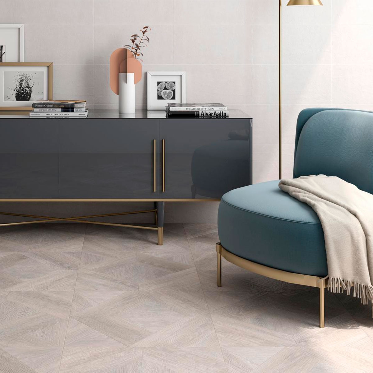 Interior with Greenpark Ash flooring 60.8x60.8