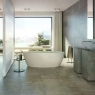 Bathroom with floor and wall tiles Ópera Iron 60x120