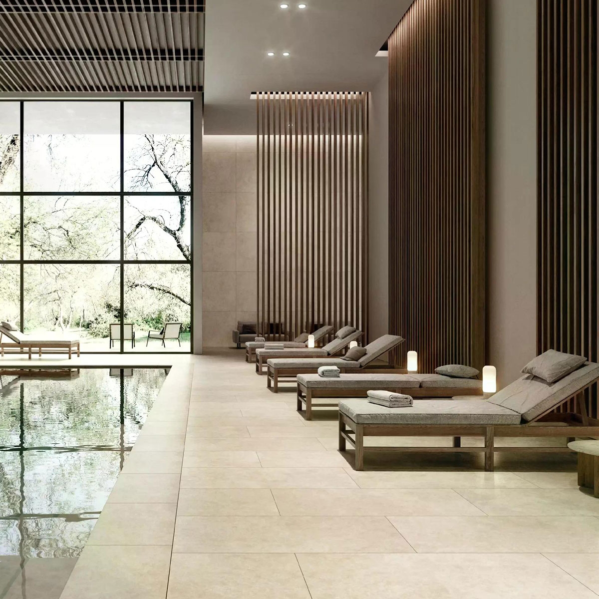 Interior with Ardenas Ivory Non-slip flooring 9mm 60x120