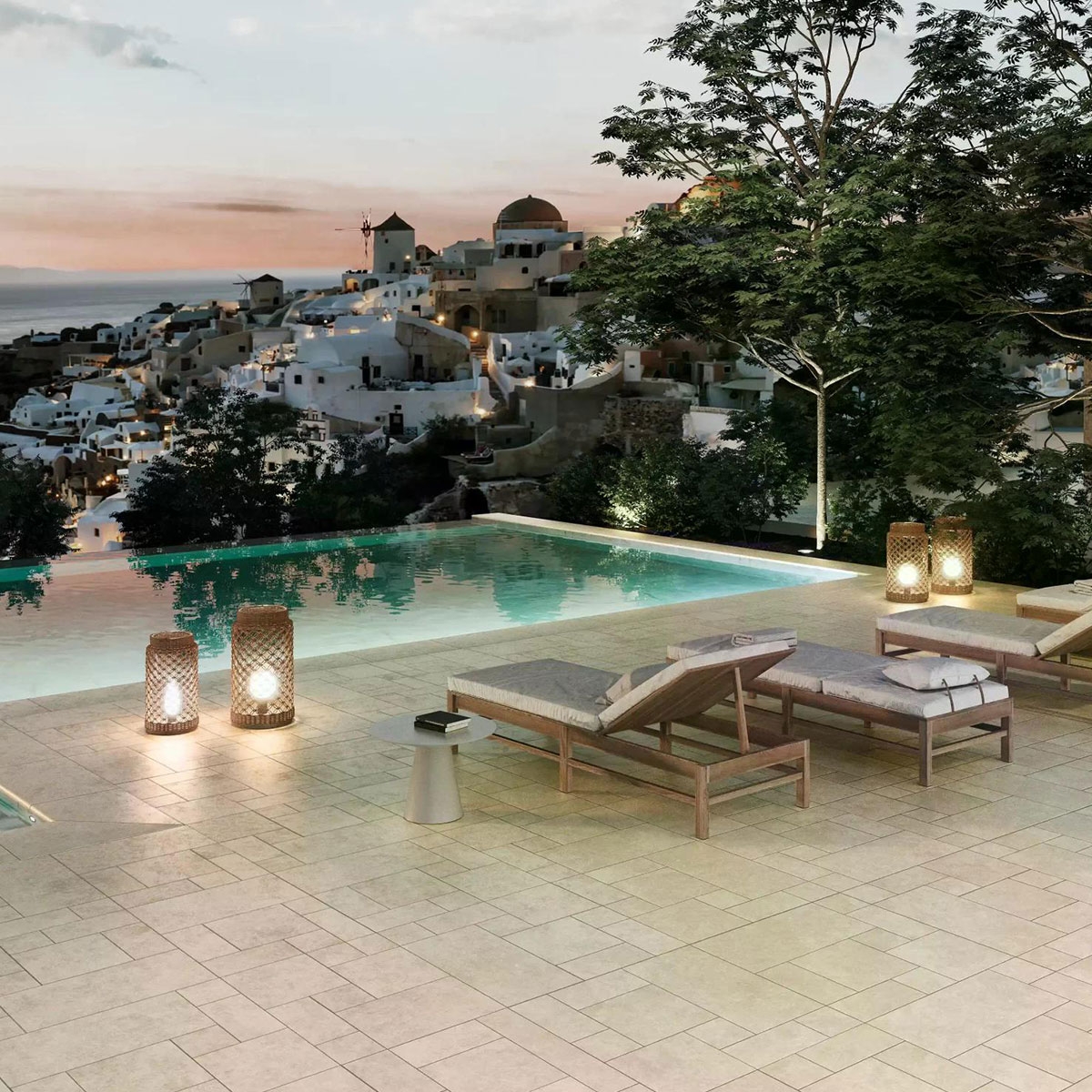 Exterior with Ardenas Ivory Non-slip flooring 33x66.5