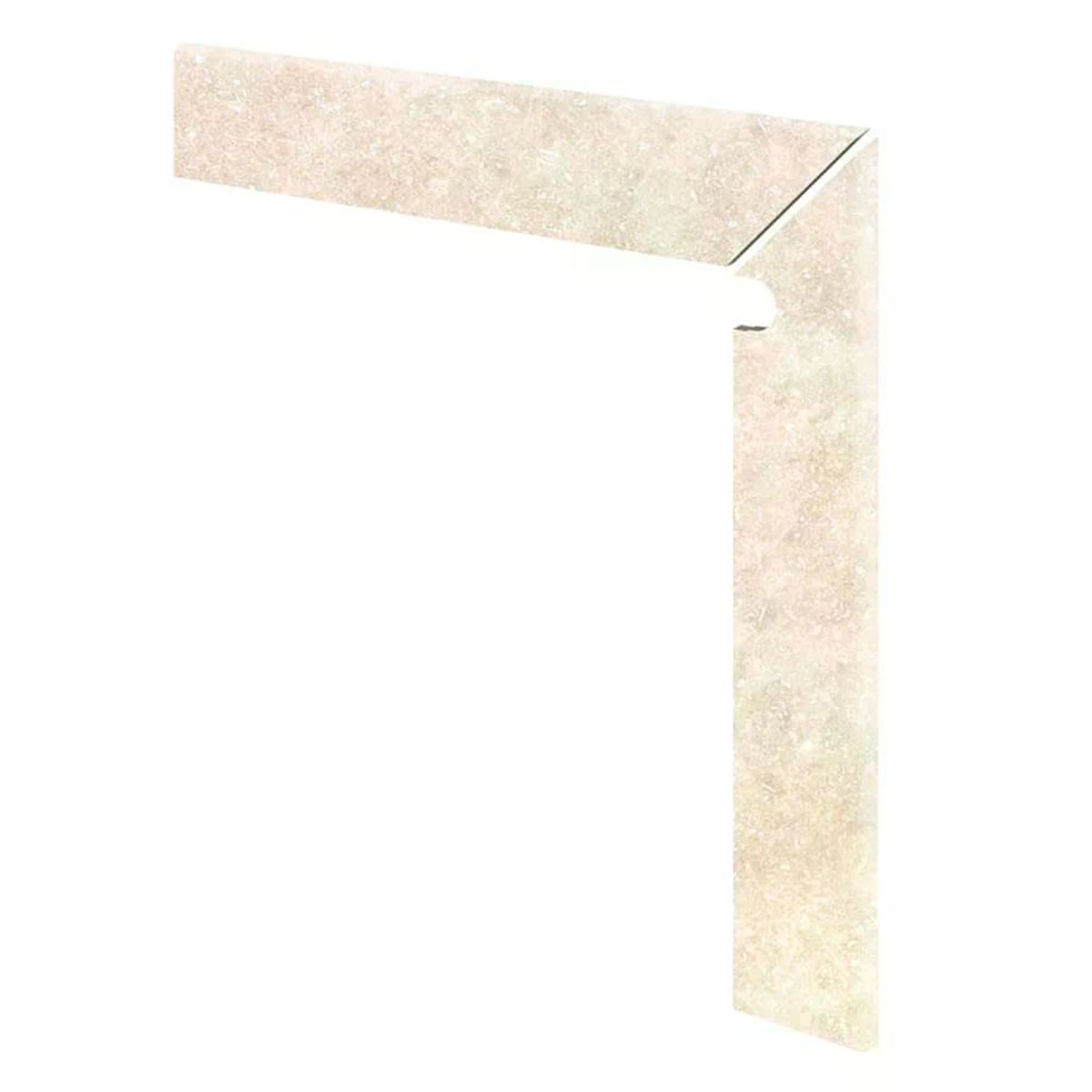 Quilt-Gehrungs-Stelzenpad ML Links/Rechts Ardenas Ivory 59,6x59,6 (Box 9 Stück)