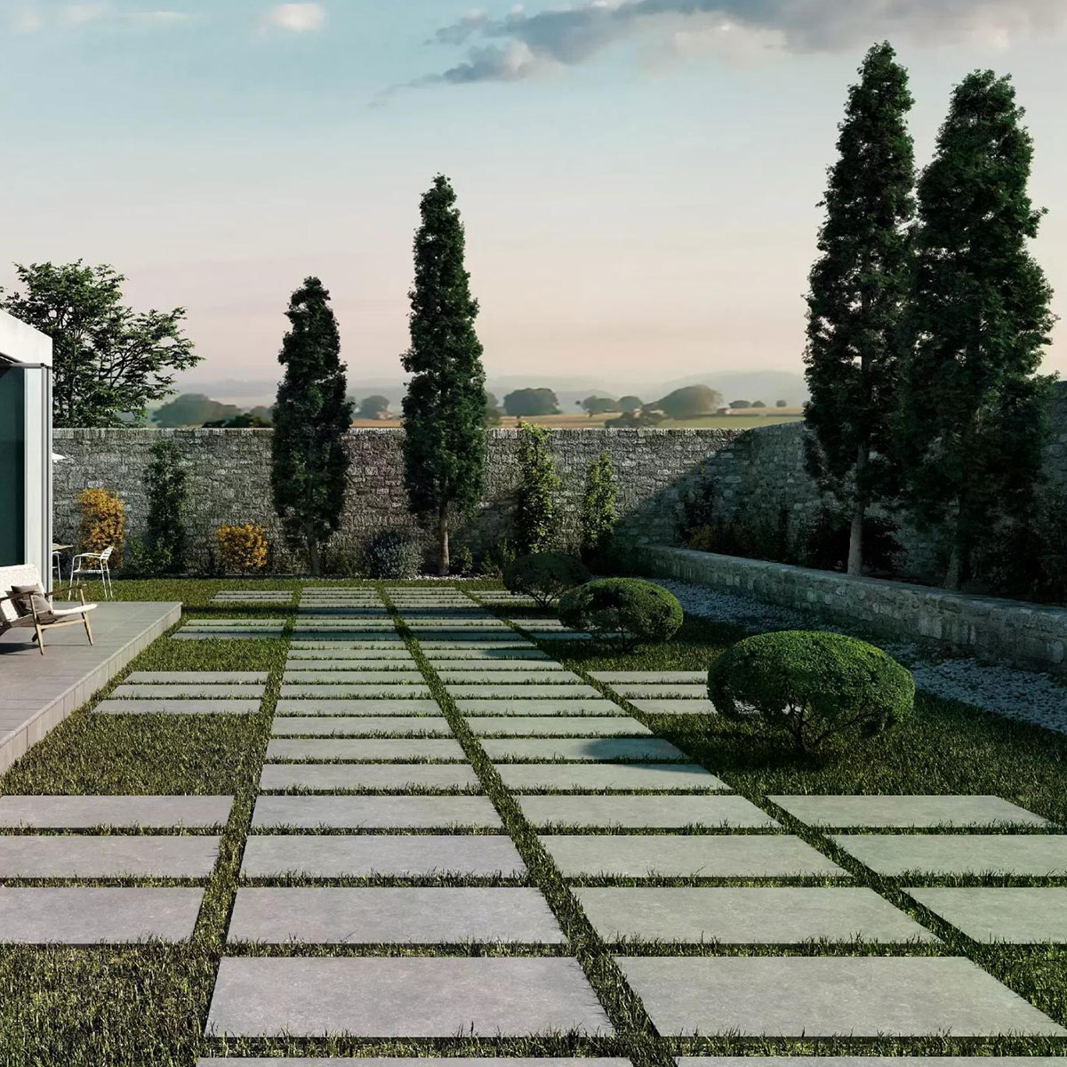 Exterior with Ardenas Thick Gray Non-slip pavement 60x120