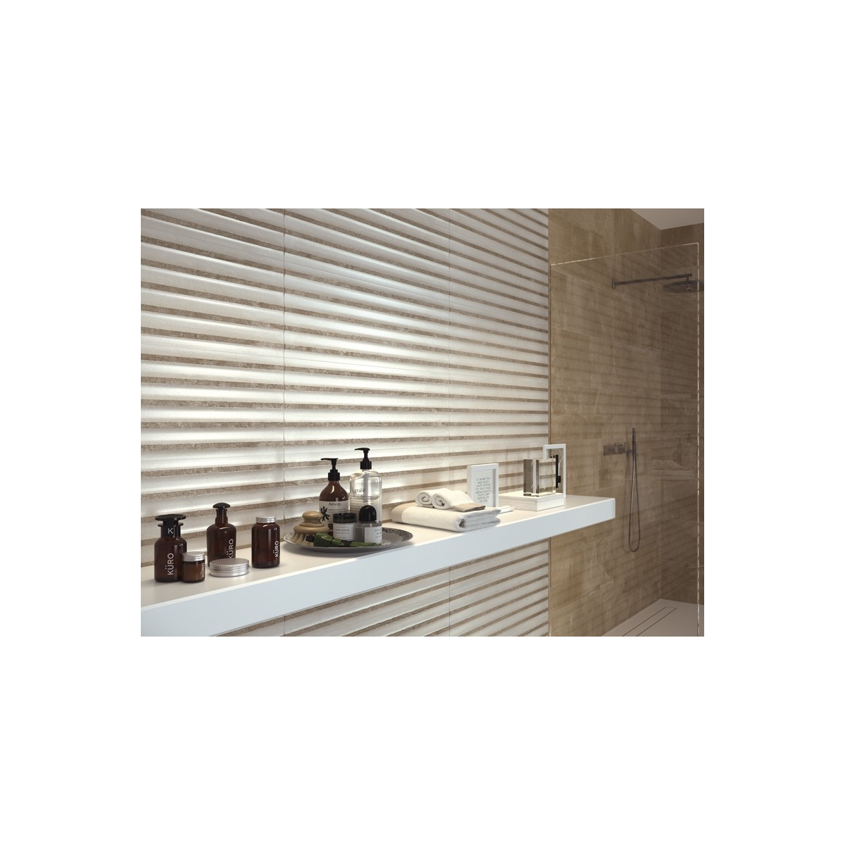 Series 9522 Tobacco Relief of Porcelanitedos - Large Bathroom Tile