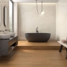 Baño con Pavimento Nordik Nogal 20x120