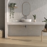 Baño con Revestimiento Zero P.B. Relieve Ceniza 30x90