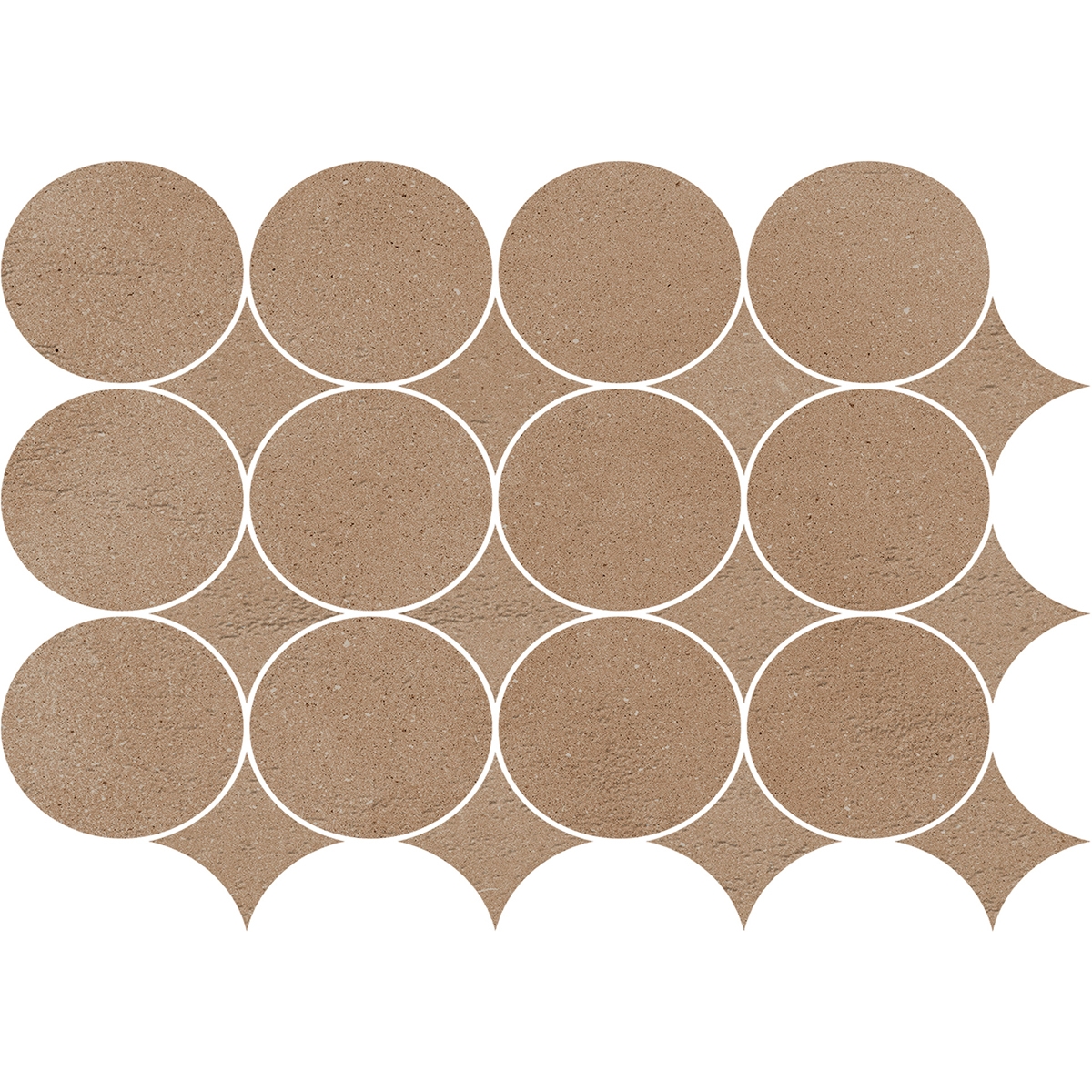 Slow Coccio Circolare Mosaic 32.1X41.6 (Box of 0.44 m2)