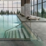 Pool mit Straight Step 120 Provenza Nebbia rutschfester 33x120x3