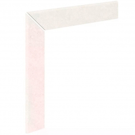 Plateau sur pilotis droit droit Bedford White 59,6x59,6 (ensembles Box 9)