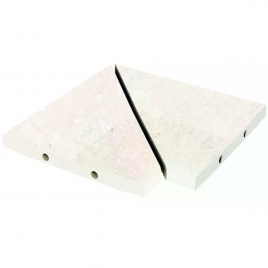 Foto de Ángulo Rejilla Modular Bedford White Antideslizante 30x30 (Caja 5 sets)