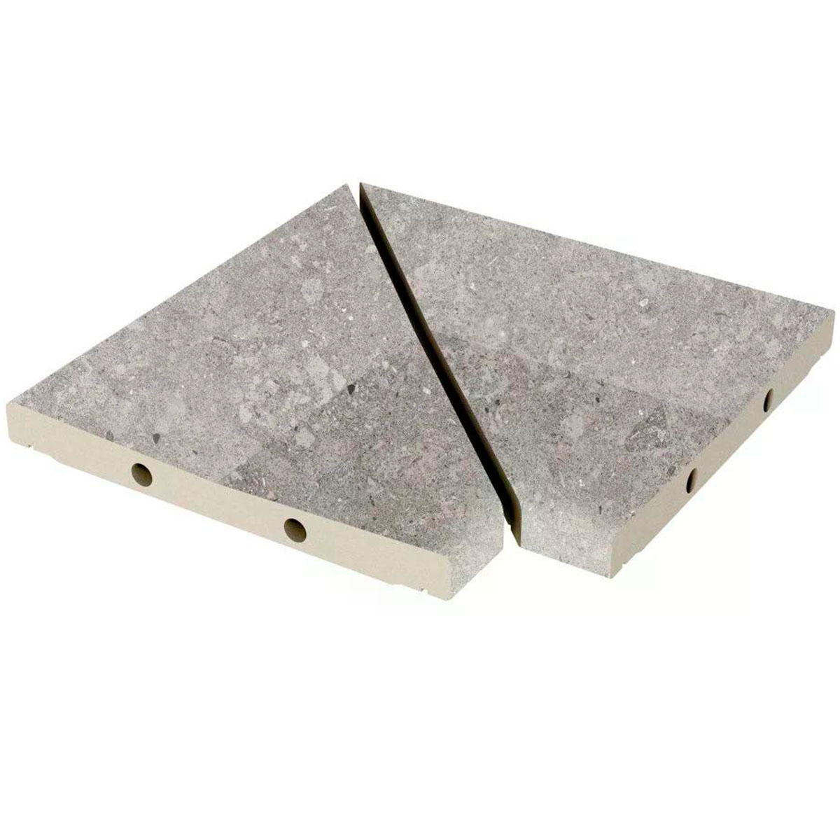 Angle de grille antidérapant modulaire Bedford Pearl 30x30 (sets boîte 5)