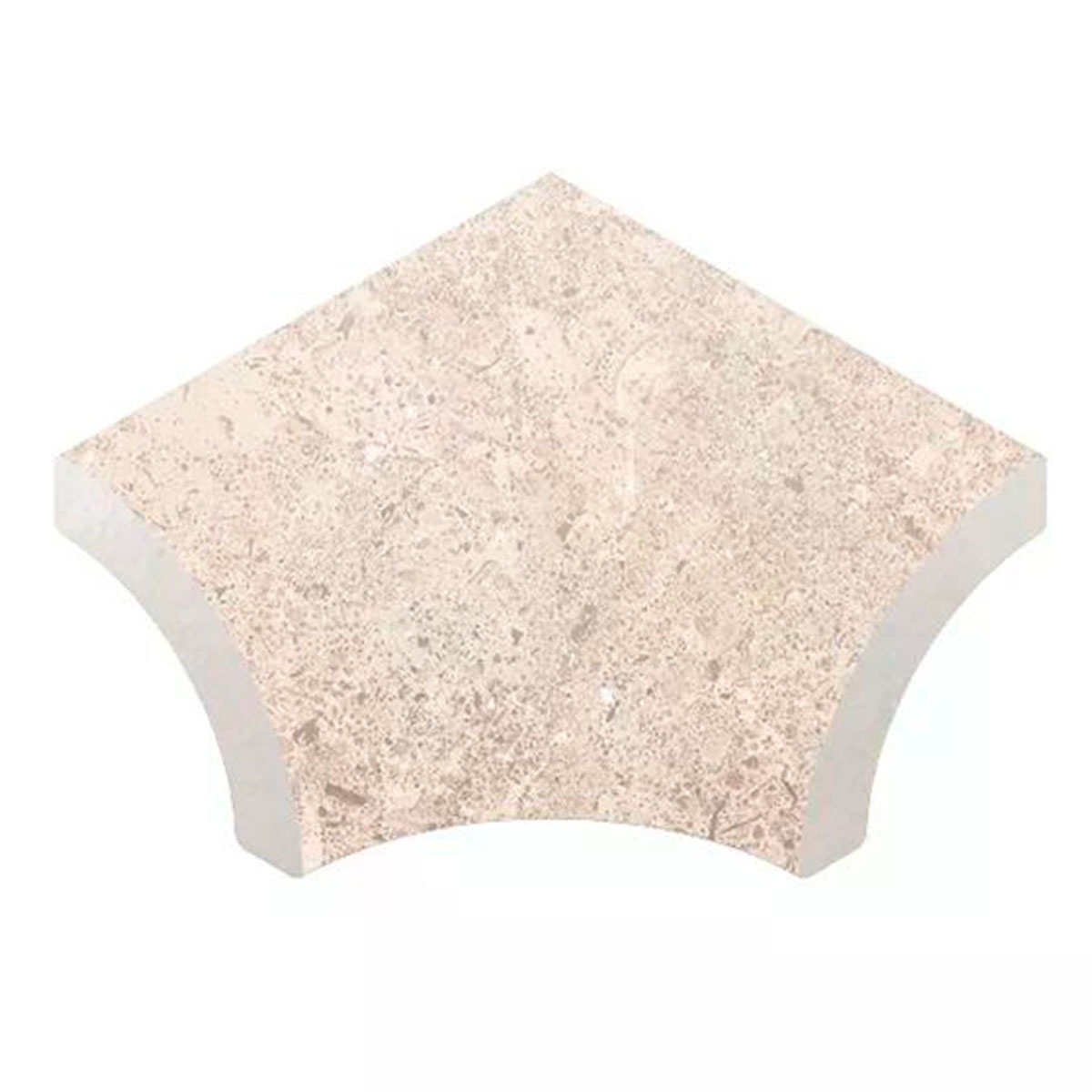 Ángulo Media Caña 8 Bedford Sand 7.7x7.7x11 (Caja 4 piezas)