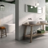 Baño con Revestimiento Adine Relieve Blanco 33,3x55