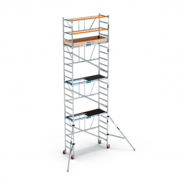 Échafaud pliant de 7,5 m de hauteur de travail avec stabilisateur