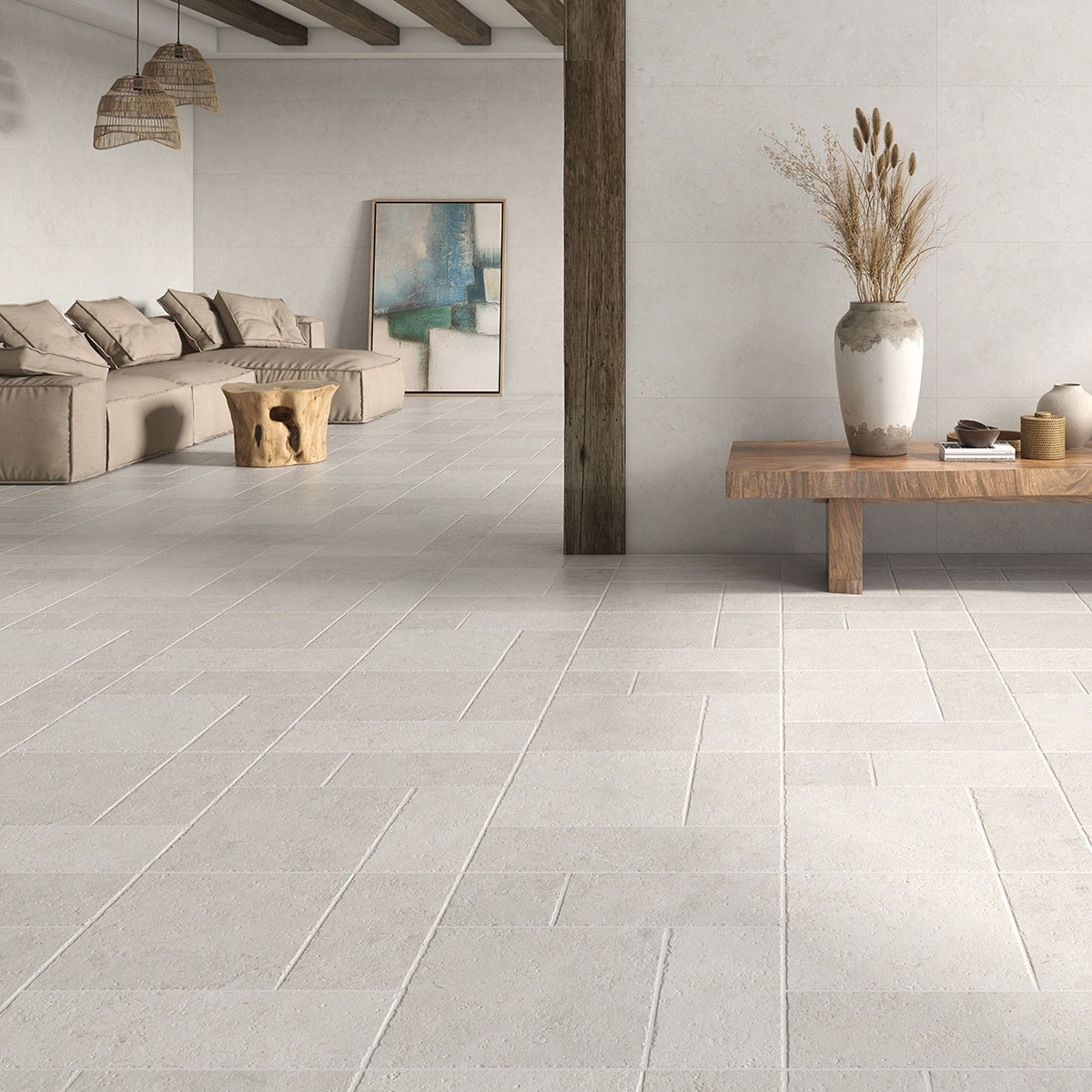 Interior con revestimiento Montpellier Blanco 60x120