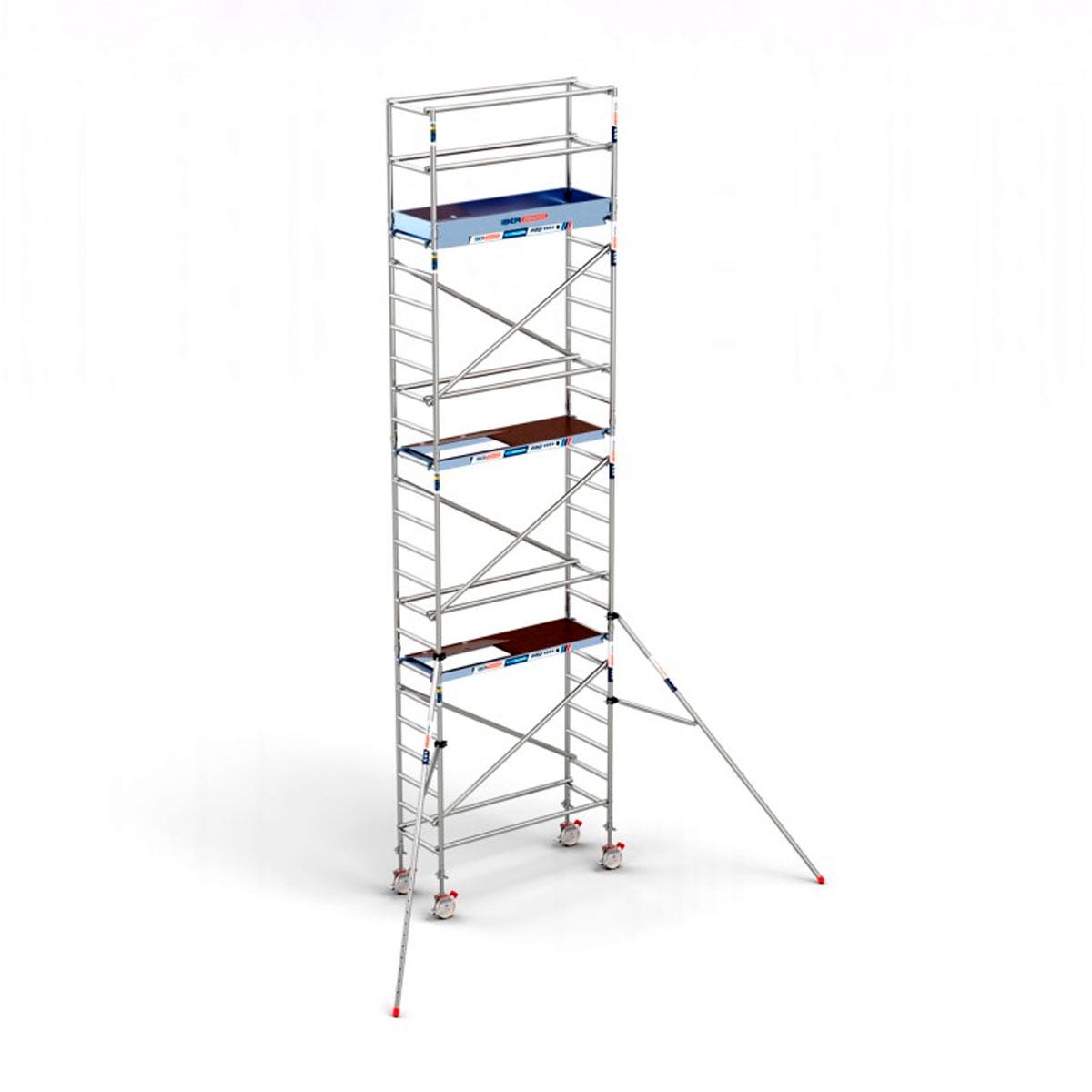 Plataforma da Torre Móvel 75x190 cm e altura operacional de 8,20 m
