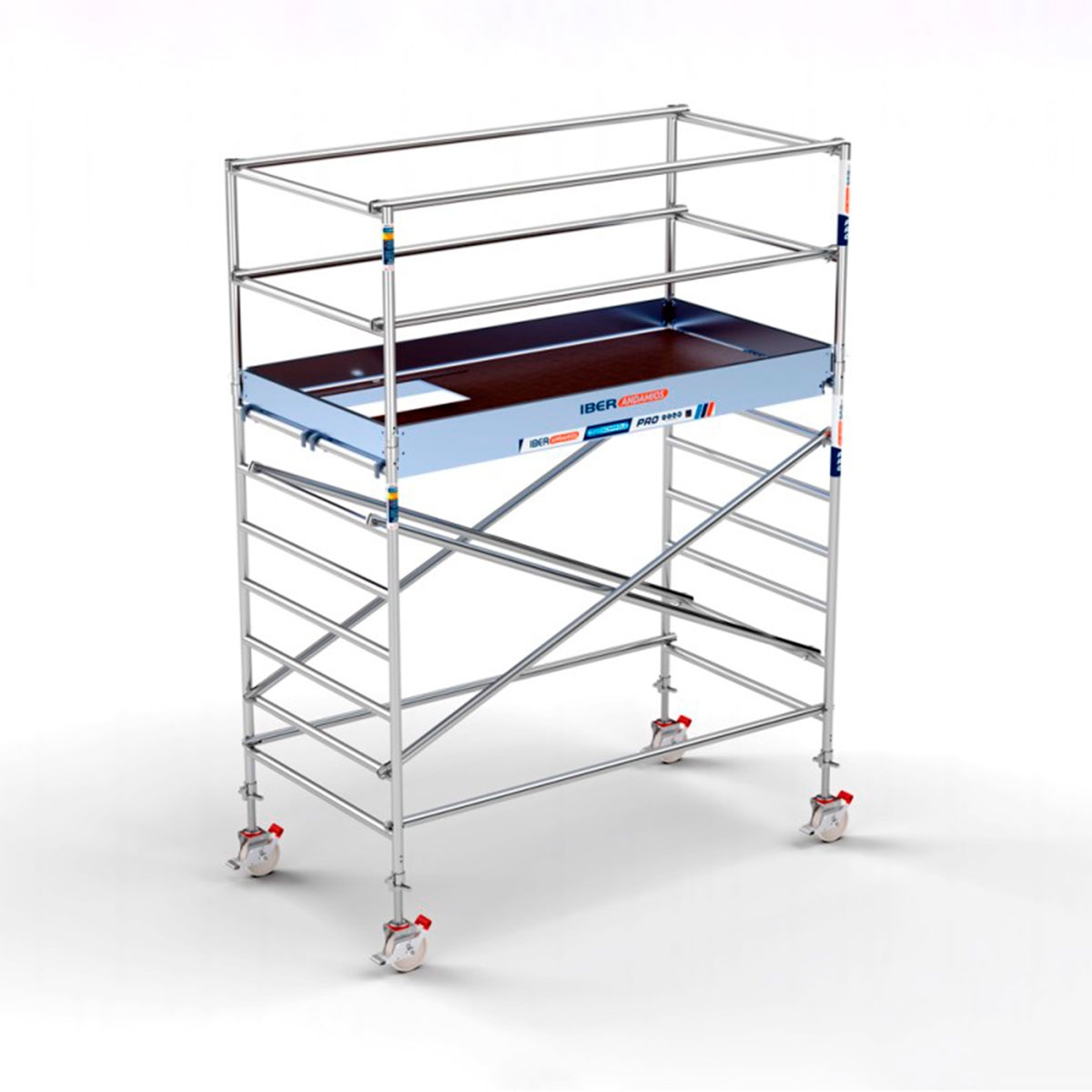 Plateforme de la tour mobile PRO 135x250 cm et hauteur de travail de 4,20 m