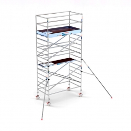 Torre de Andaime Móvel PRO 135x250 cm - 6,20 m altura de trabalho